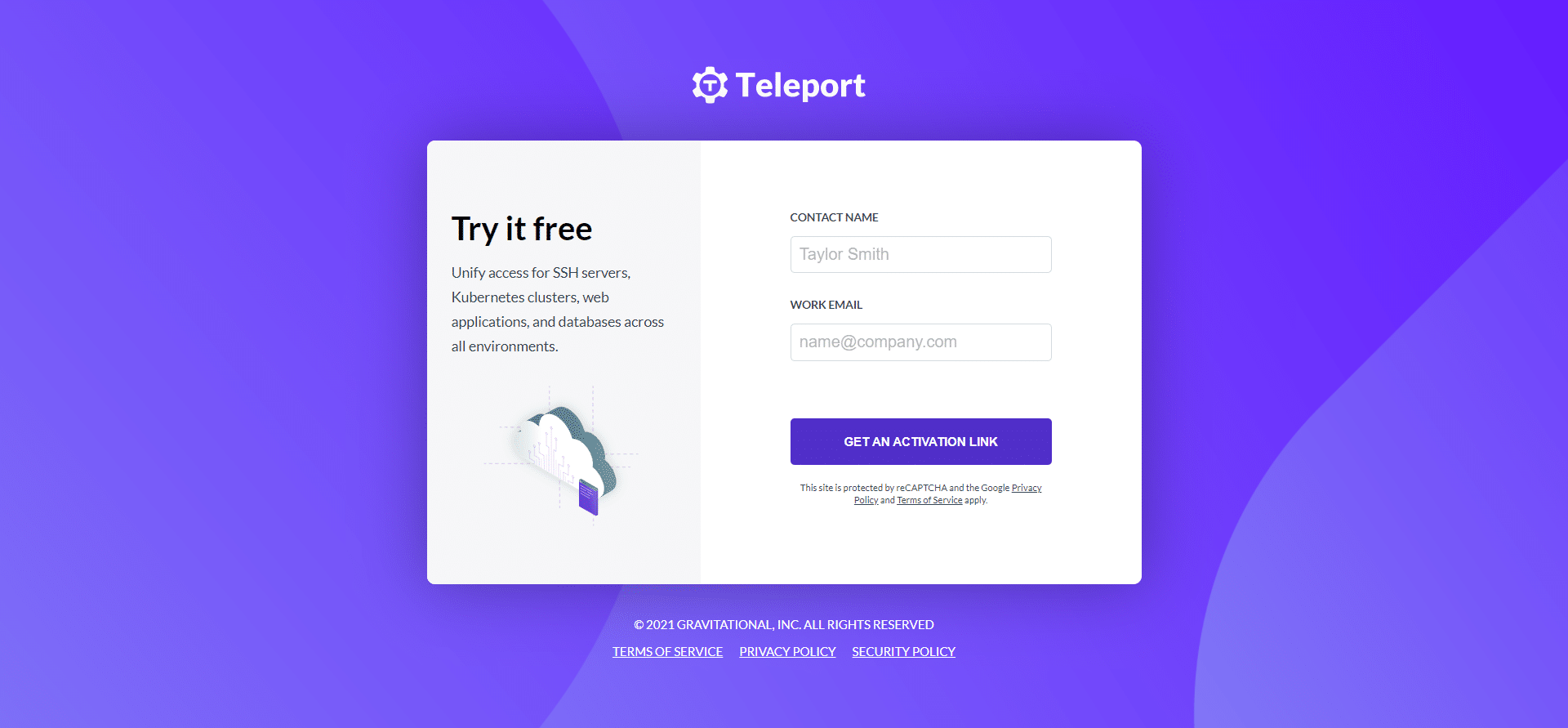 Teleport Signup