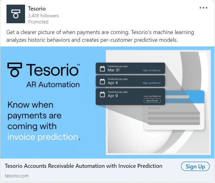Tesorio Linkedin Ads 3