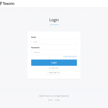 Tesorio Login
