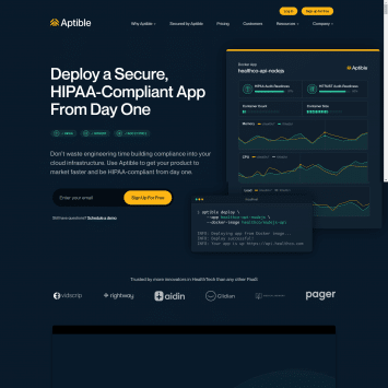 Aptible Homepage