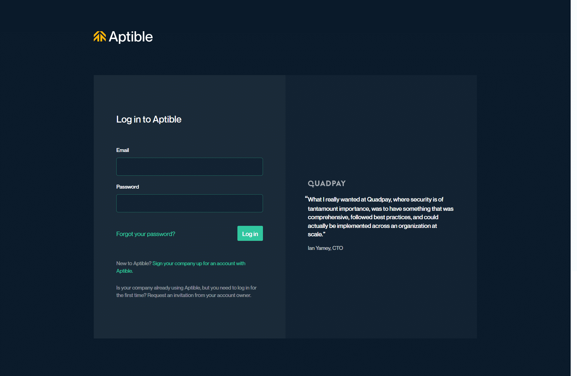 Aptible Login