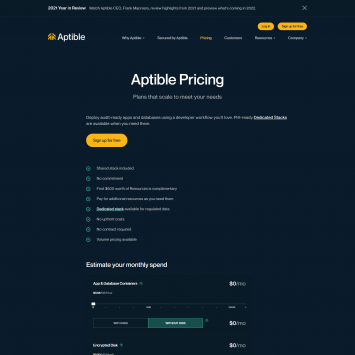 Aptible Pricing