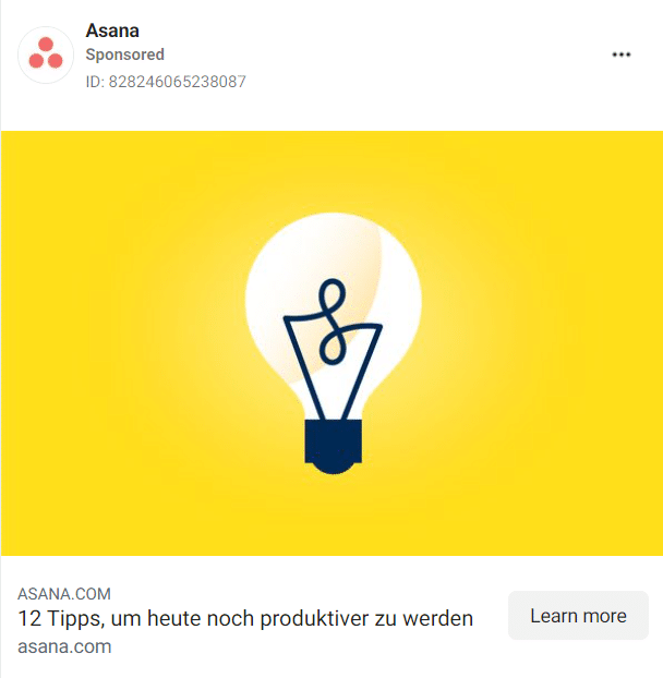 Asana Facebook Ads 3