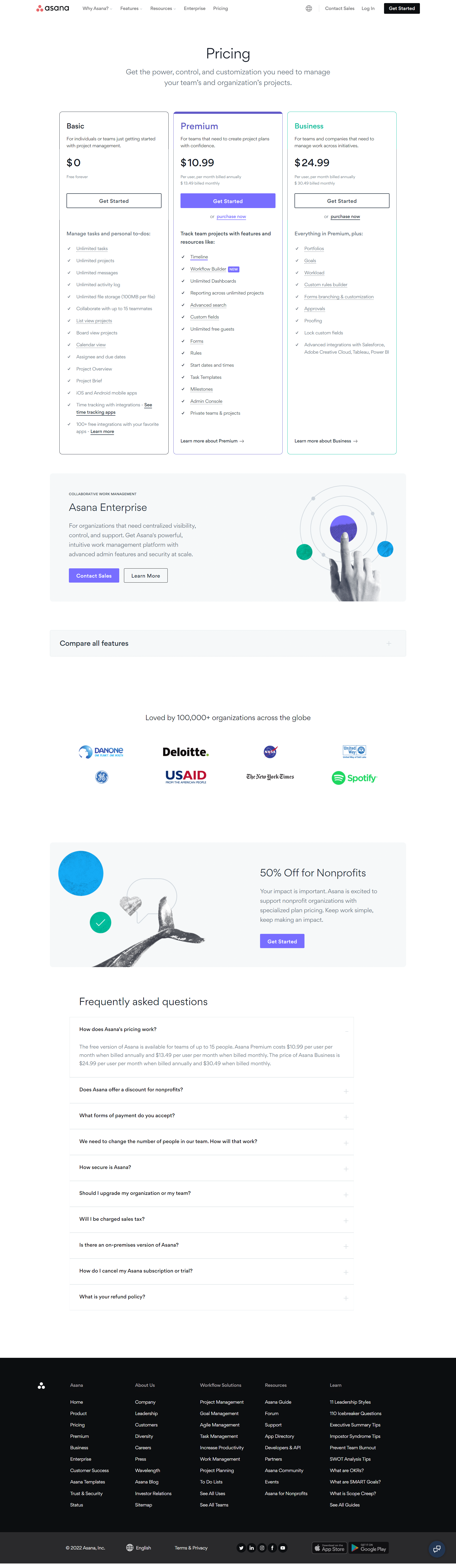 Asana Pricing