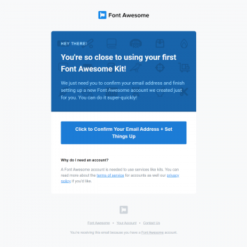 Font Awesome Account Activation