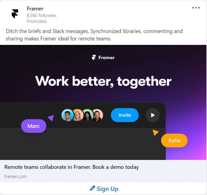 Framer LinkedIn Ads 3