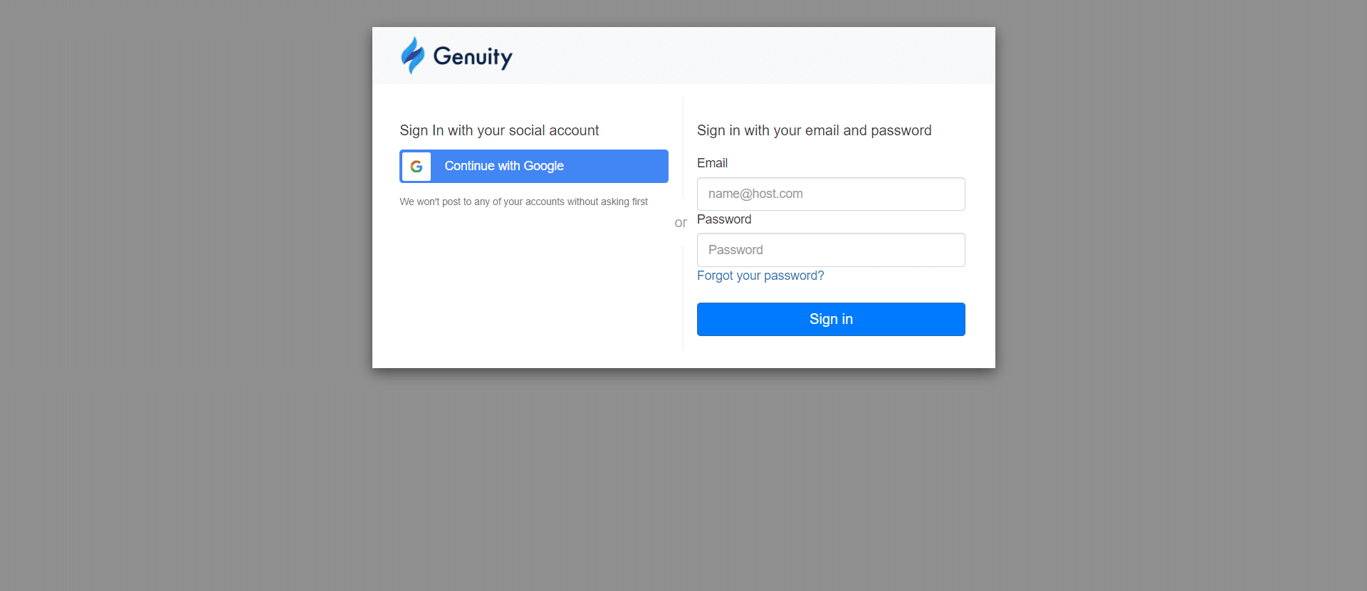 Genuity Login