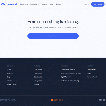 Onboard.io 404 Page Not Found