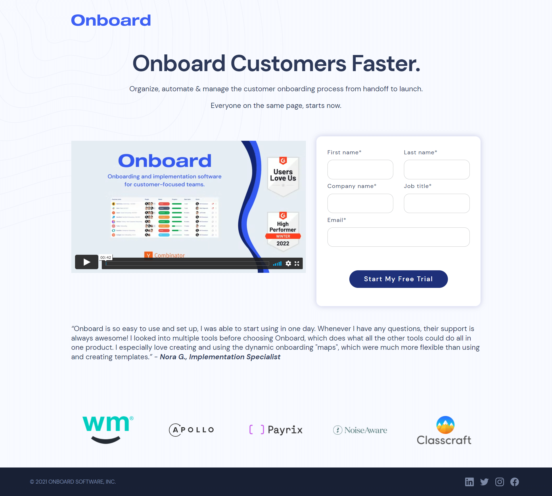 Onboard.io Signup