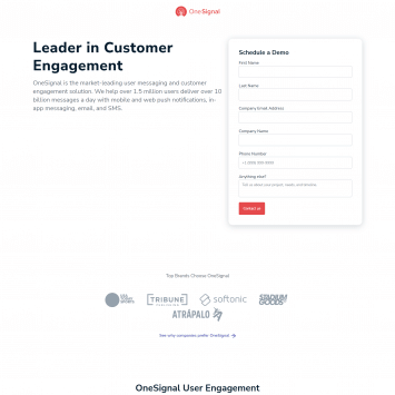 OneSignal Landing Page