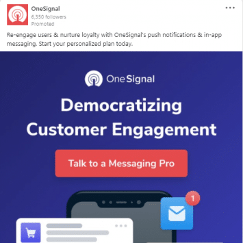 OneSignal Linkedin Ads 1