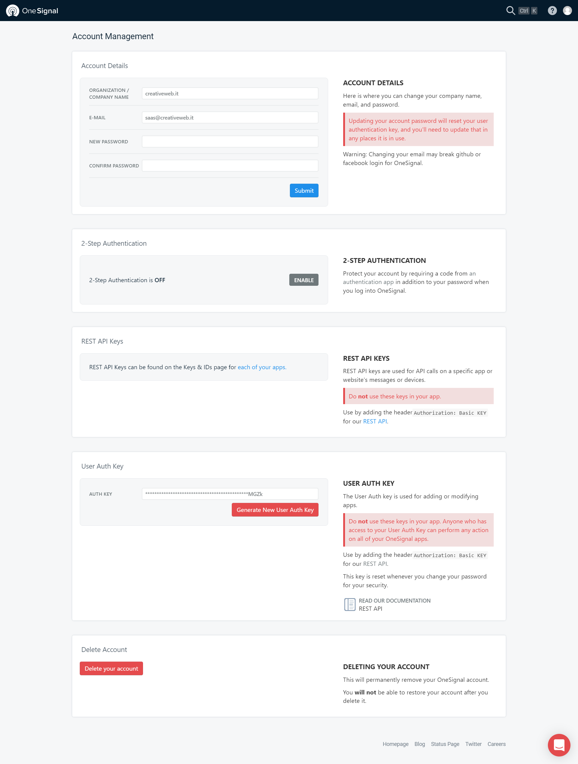 OneSignal User Profile