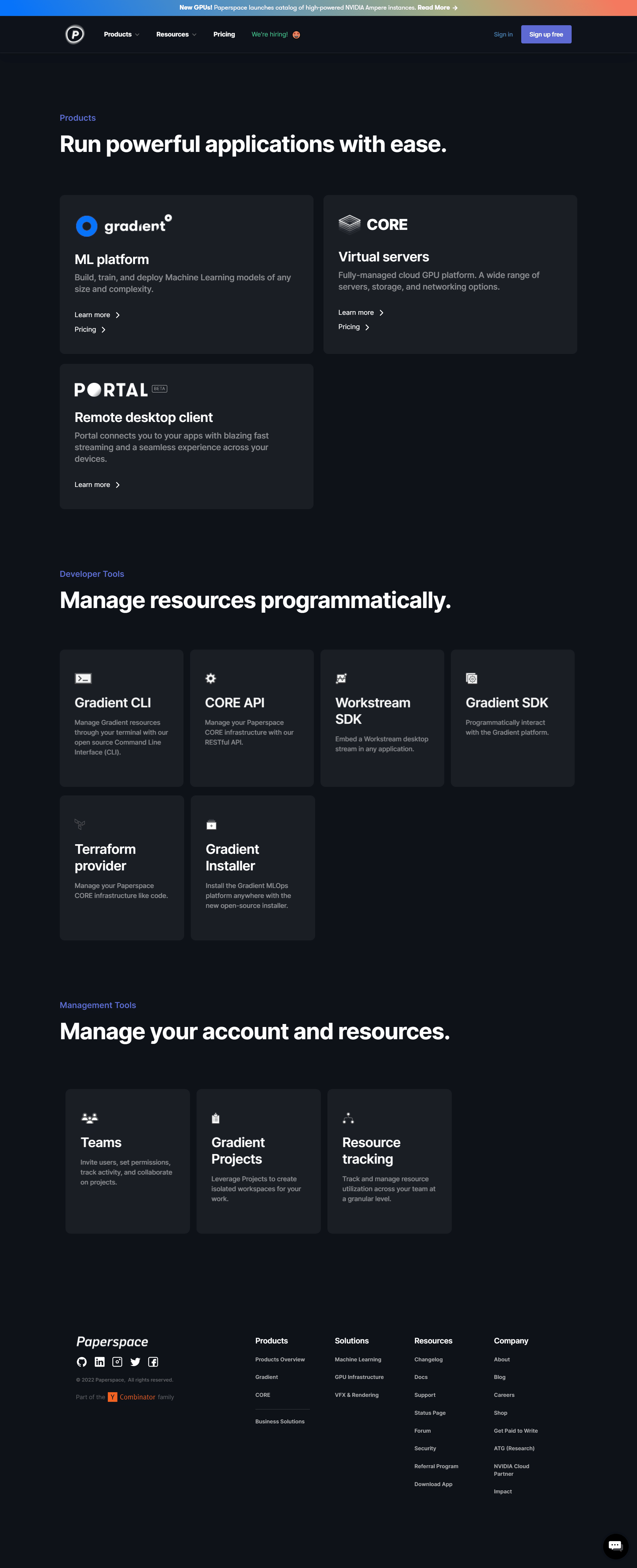 Paperspace Products