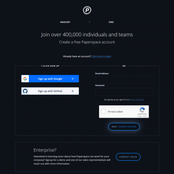 Paperspace Signup