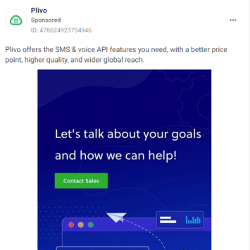 Plivo Facebook Ads 1