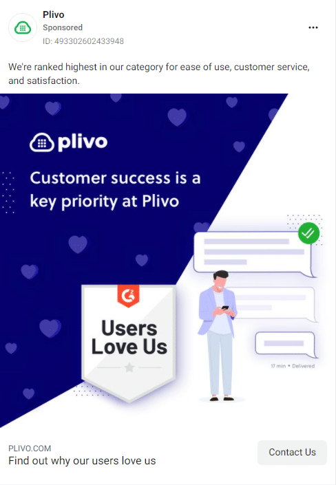 Plivo Facebook Ads 3