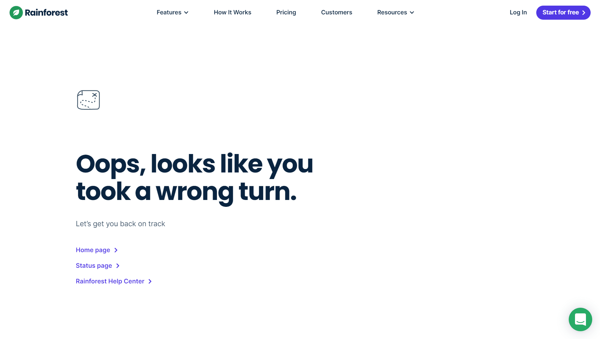 Rainforest 404 Page Not Found