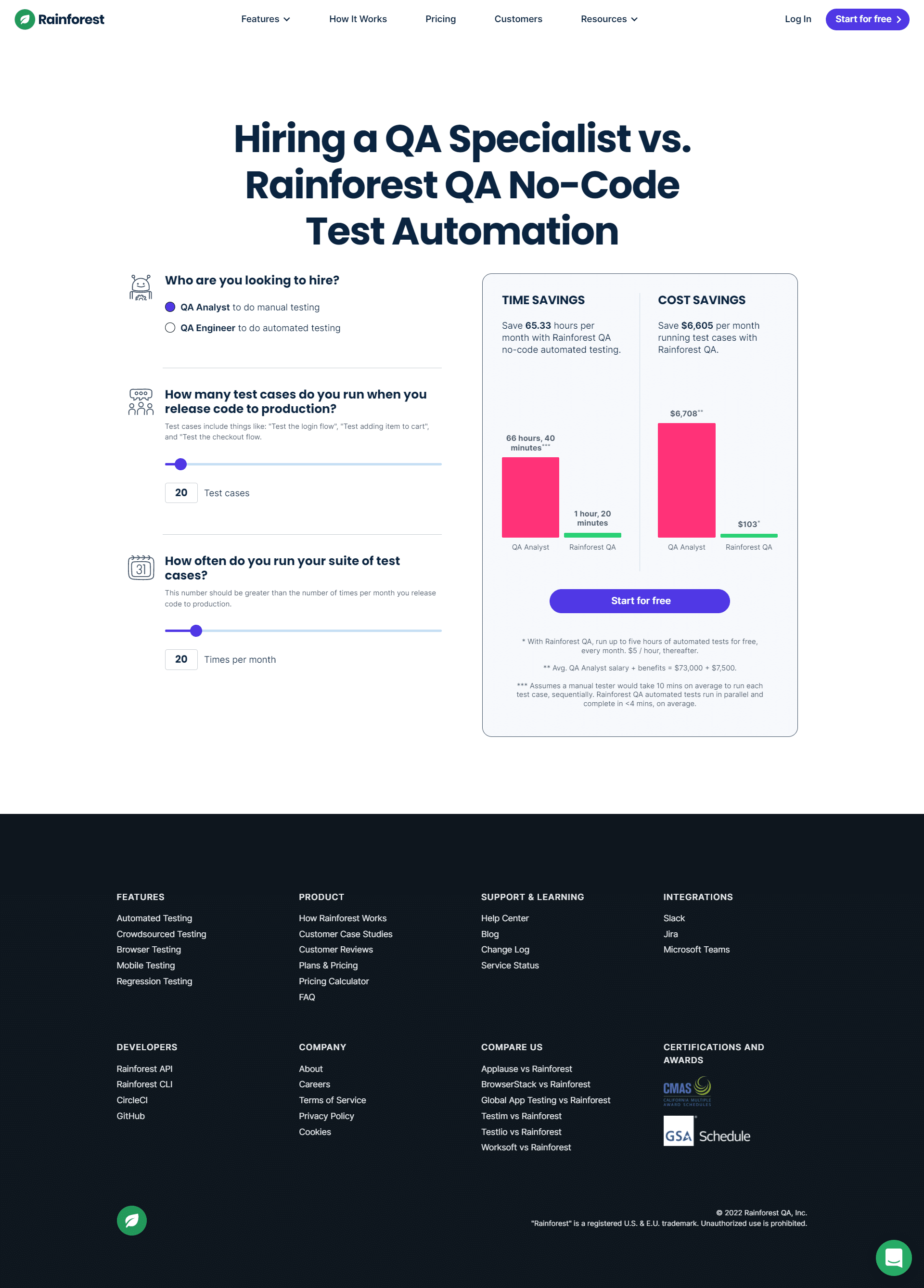 Rainforest Landing Page 1