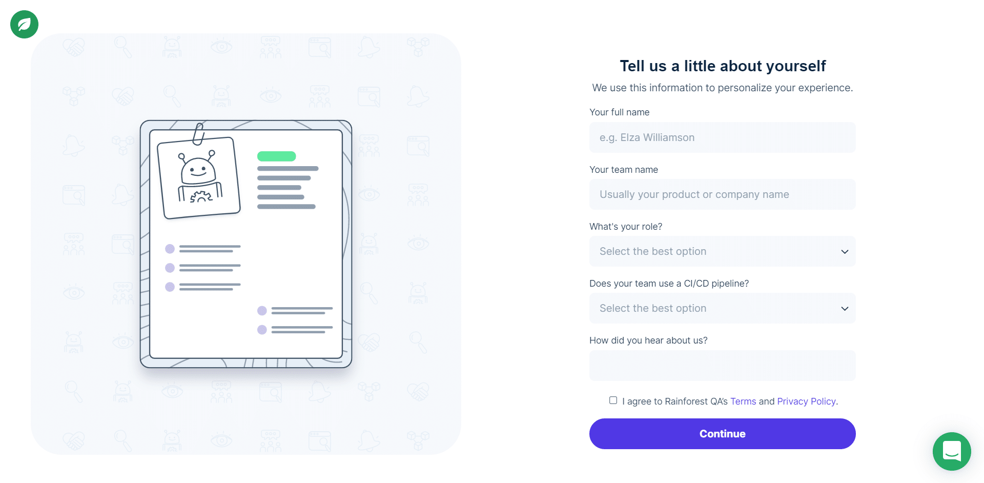 Rainforest Onboarding