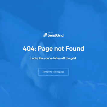 SendGrid 404 Page Not Found