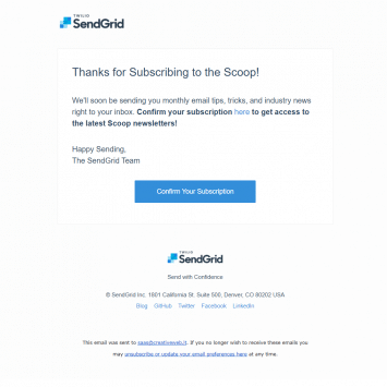 SendGrid Newsletter