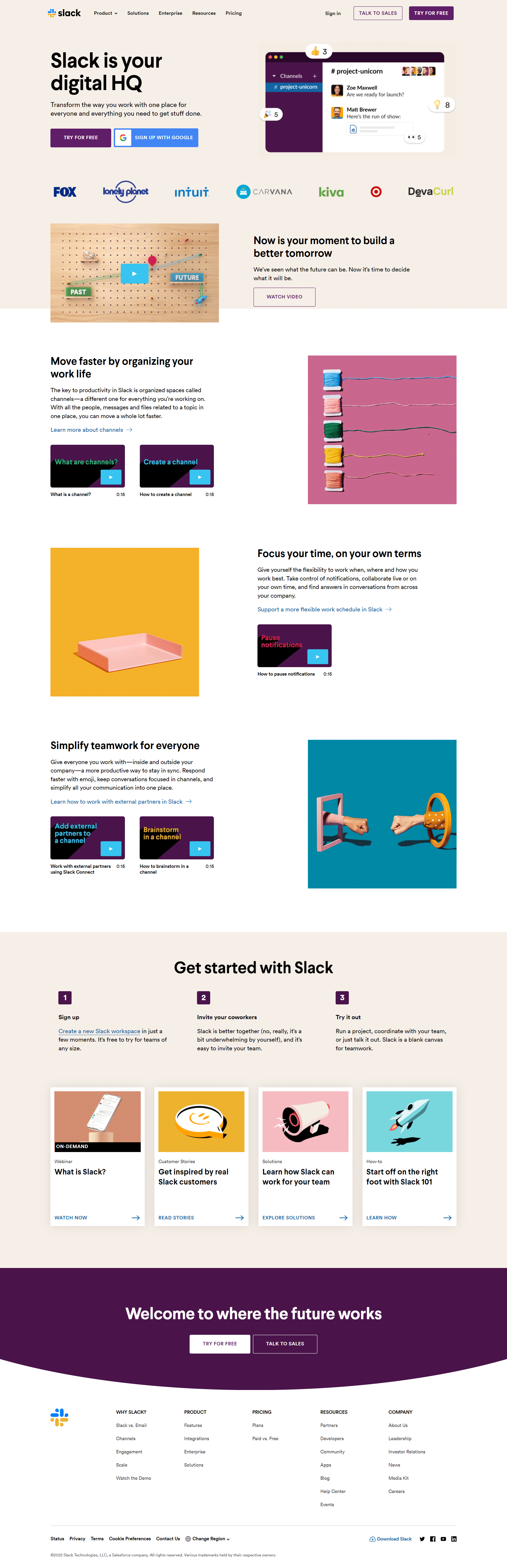 Slack Homepage