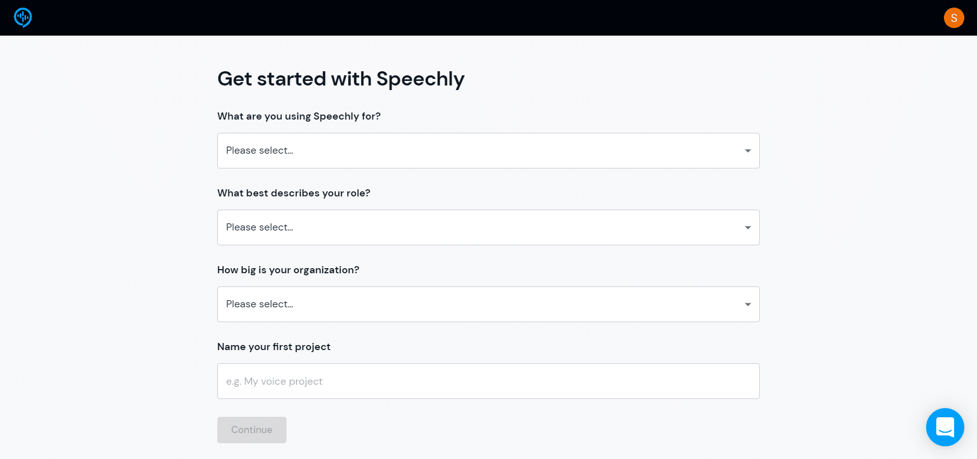 Speechly Onboarding