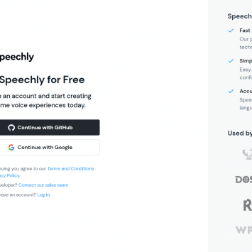 Speechly Signup