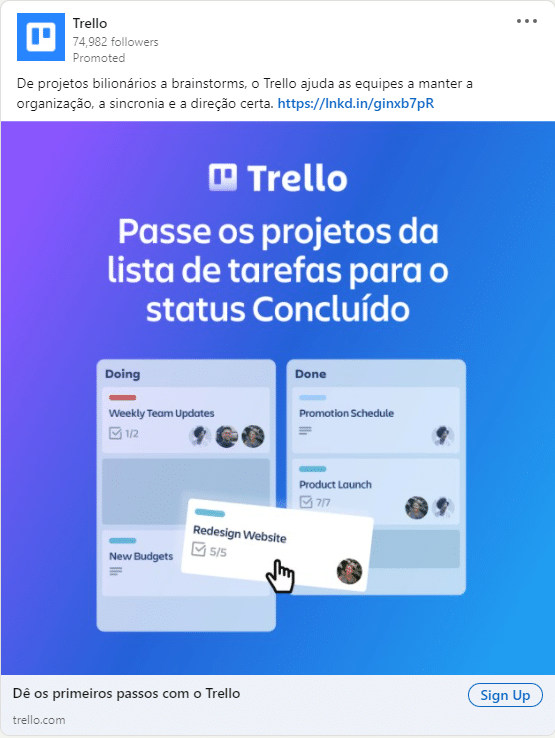 Trello LinkedIn Ads 2