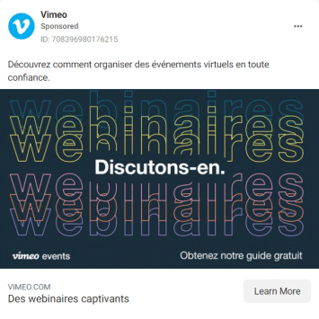 Vimeo Facebook Ads 1