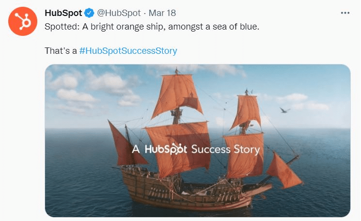 hubspot twitter b2b example