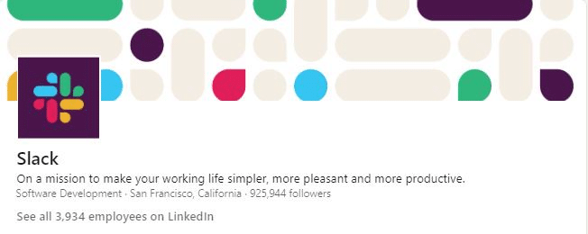 Slack b2b Linkedin example