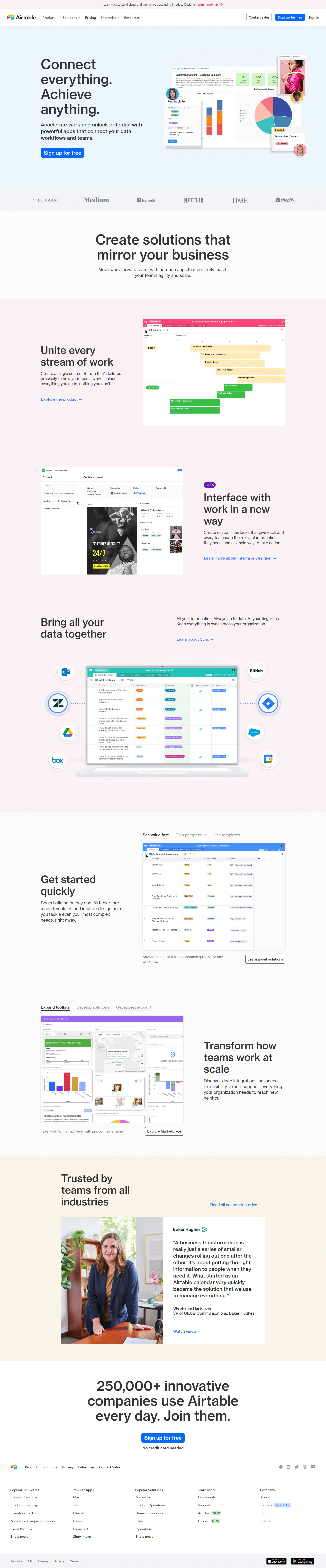 Airtable Homepage