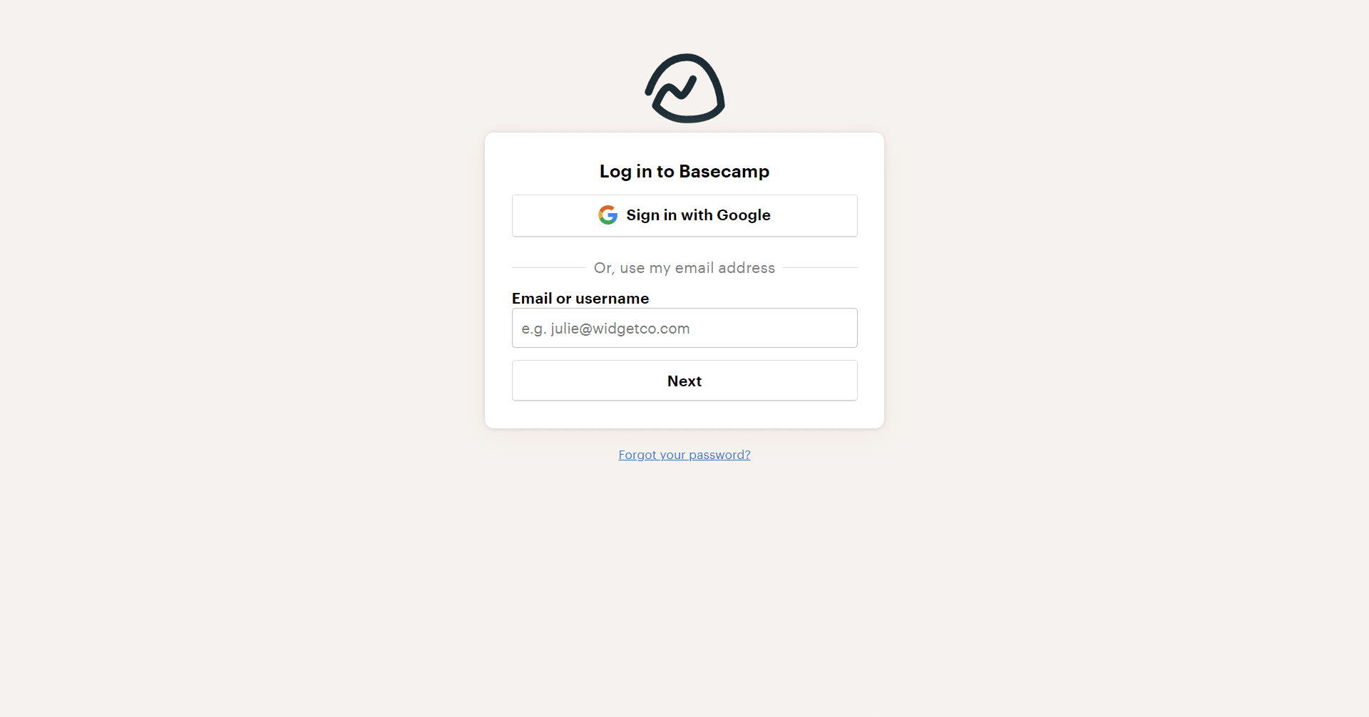 Basecamp Login