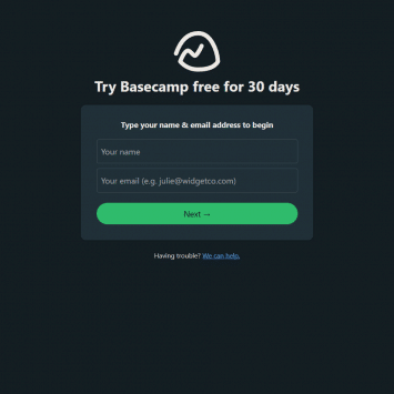 Basecamp Signup 1