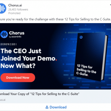 Chorus.ai LinkedIn Ads 1