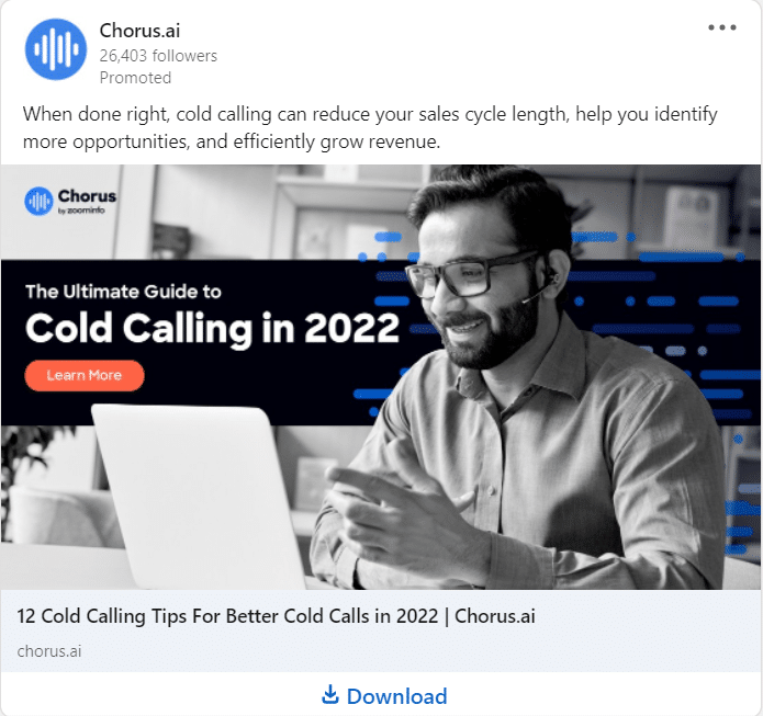 Chorus.ai LinkedIn Ads 2