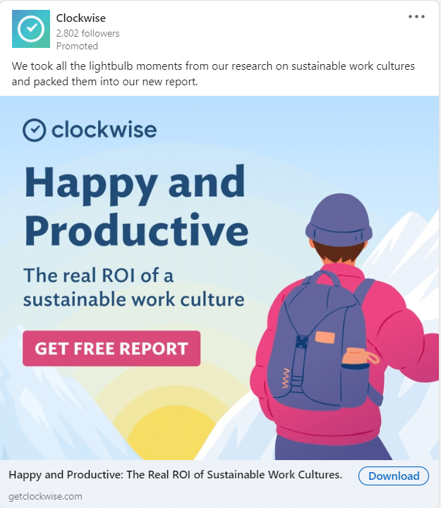 Clockwise LinkedIn Ads 2