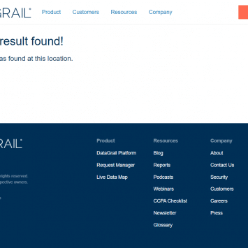 DataGrail 404 Page Not Found