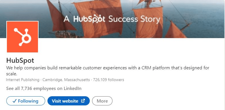 hubspot linkedin b2b example