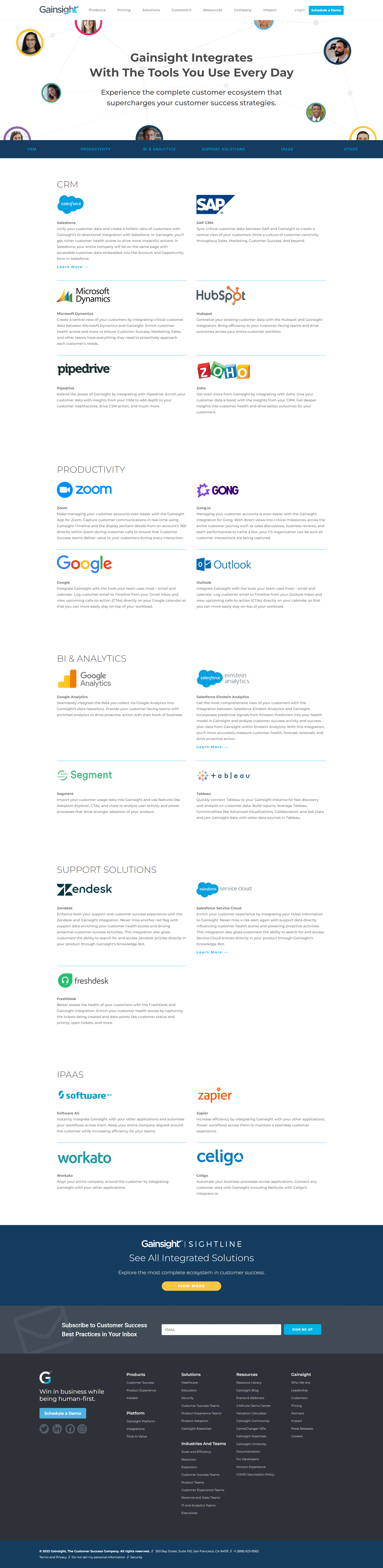 Gainsight Integrations