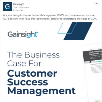 Gainsight LinkedIn Ads 1