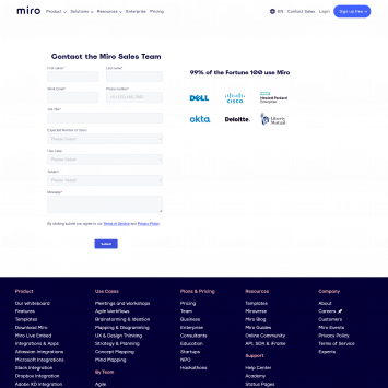 Miro Landing Page