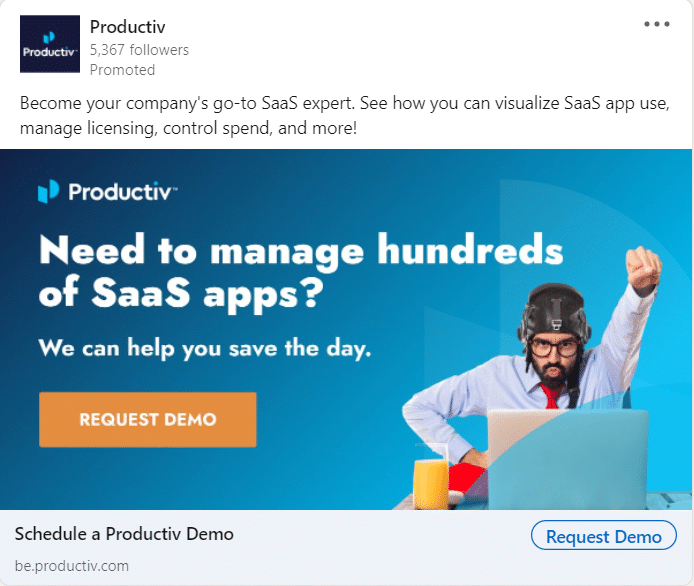 Productiv LinkedIn Ads 1