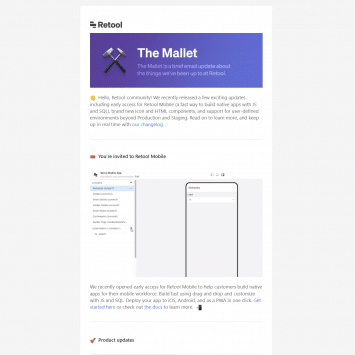 Retool Newsletter