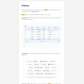 Retool Welcome Email