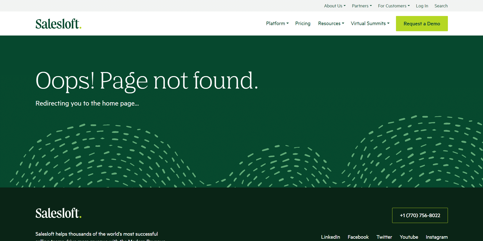 Salesloft 404 Page Not Found