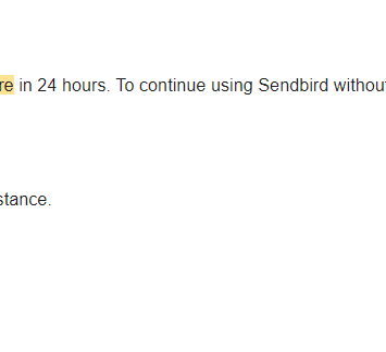 SendBird Trial Expiration