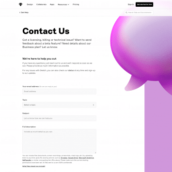 Sketch Landing Page