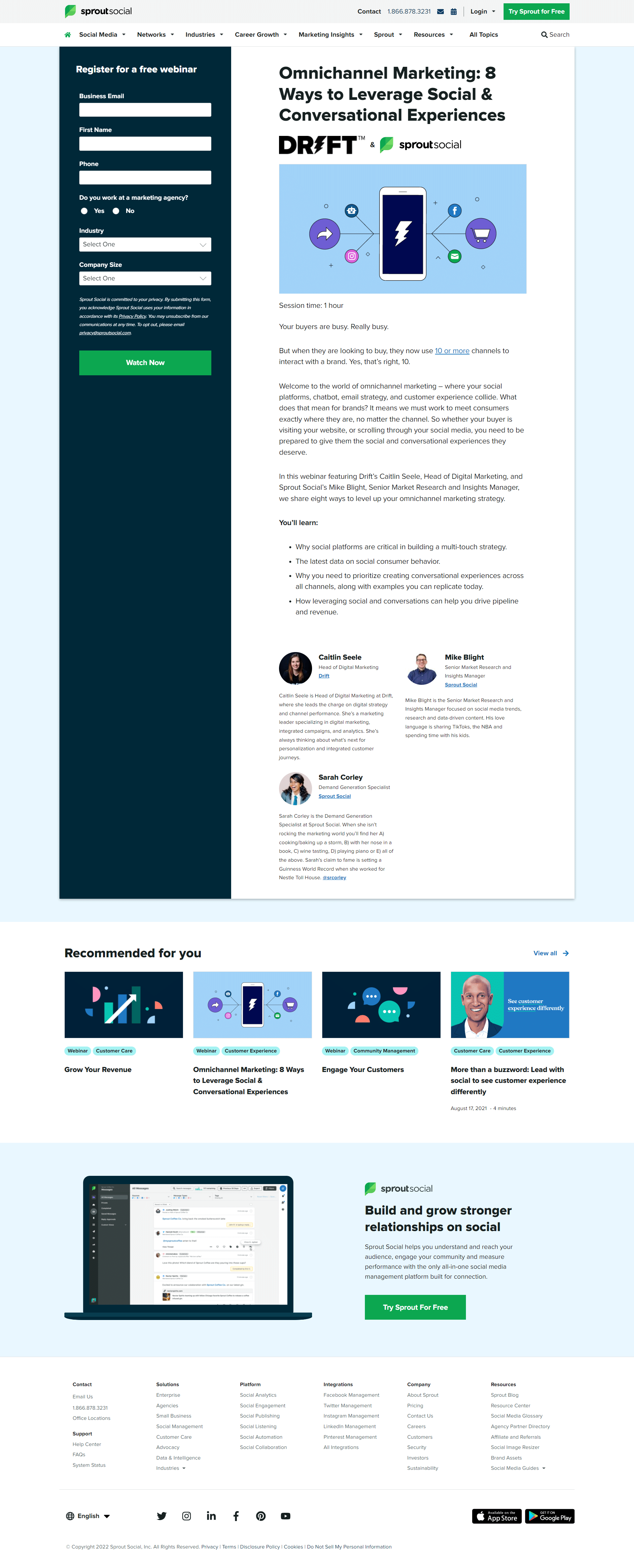 Sprout Social Webinars